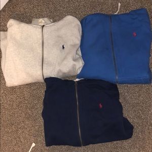 XL Zip up polo hoodies